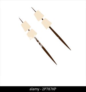 marshmallow on a sweker icons on white background Stock Vector