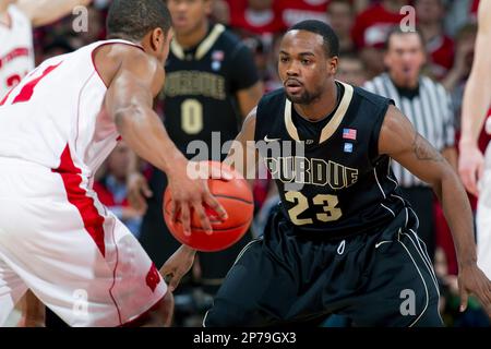 Purdue guard Ryne Smith (24) congratulates teammate Lewis Jackson, right,  during the second half against St. Peter's in the second round of the 2011  NCAA Men's Basketball Championship at the United Center