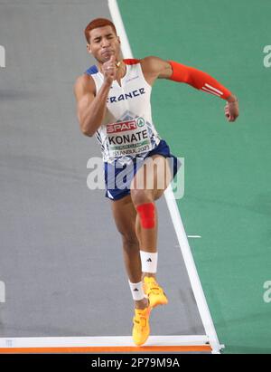 Erwan KONATE of France Long Jump Men Final during the European Athletics Indoor Championships 2023 on March 5, 2023 at Atakoy Arena in Istanbul, Turkey - Photo Laurent Lairys / DPPI Stock Photo