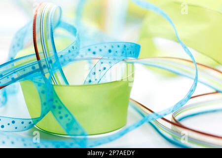 Colourful bows for gifts Easter Stock Photo