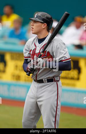 Atlanta Braves top prospect Freddie Freeman plays in a game