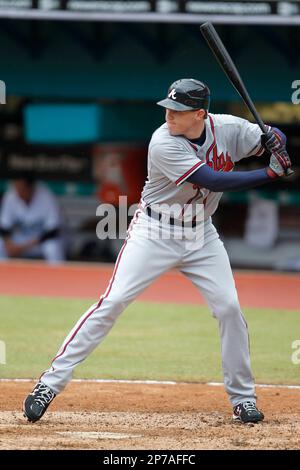 Atlanta Braves top prospect Freddie Freeman plays in a game