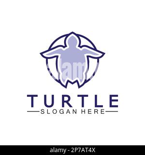 Turtle icon, Sea turtle vector illustration, Logo for buttons, websites, mobile apps and other design needs Stock Vector