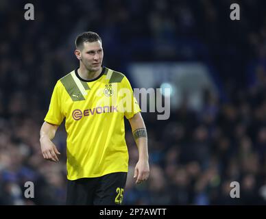 London, England, 7th March 2023. Niklas Süle of Borussia Dortmund during the UEFA Champions League match at Stamford Bridge, London. Picture credit should read: David Klein / Sportimage Stock Photo