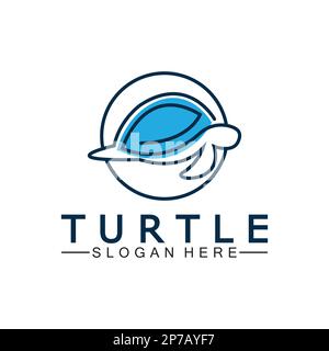 Turtle icon, Sea turtle vector illustration, Logo for buttons, websites, mobile apps and other design needs Stock Vector