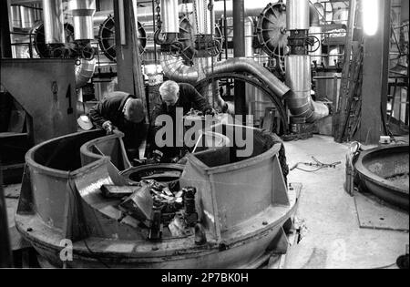 BW work in industry Stock Photo