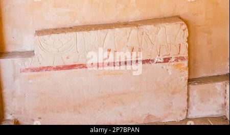 Egypt, Saqqara,  tomb of Horemheb,  north wall of the inner court, offering bringers. Stock Photo