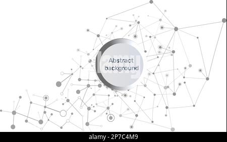 Scientific, technological molecular medical background.Genetic engineering and molecular structure, hexagon DNA network, science chemical Stock Vector