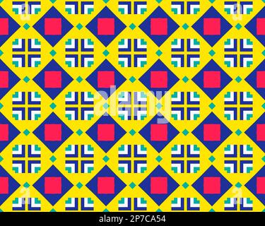 Oriental ethnic geometric seamless Tile pattern made with various traditional elements style design background and abstract colorful seamless pattern Stock Photo
