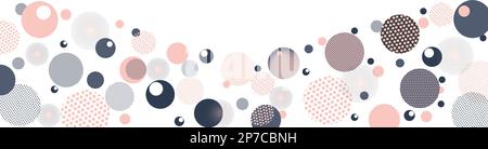 Modern geometric backgrounds from circles with space for text. Business card, advertising flyer, web background. Abstract concept for postcard Stock Vector