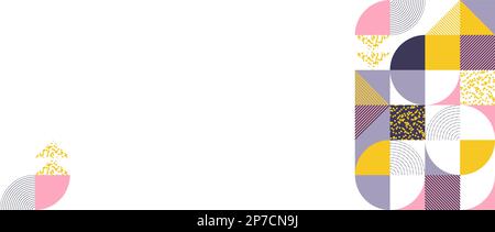 Abstract modern geometric background from simple geometric shapes, circles, circles. Stock Vector