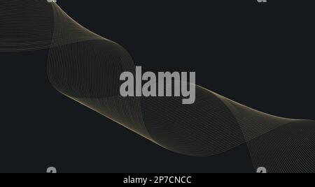 Abstract background with parallel lines. Futuristic technological background. Creates the effect of an optical illusion. Stock Vector