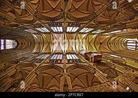 COLOGNE, GERMANY - MAY 28, 2011: beautiful dome in cologne from inside Stock Photo