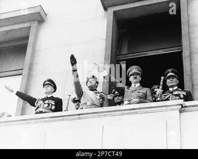 Hitler, Ribbentrop, Raeder, Brauchitsch in the Reichstag, 1941 Stock ...