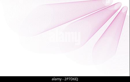 Wave line background with smooth shape. Beautiful wavy line on a white background. Horizontal banner template. Abstract futuristic template. Stock Vector