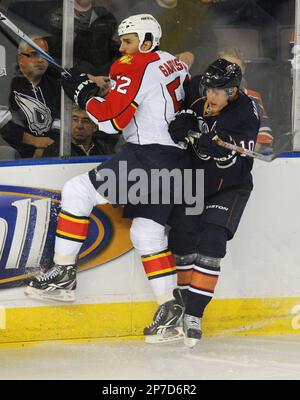 Tampa Bay Lightning defenseman Jason Garrison (5) before an NHL hockey game  against the Calgary Flames Thursday, Nov. 12, 2015, in Tampa, Fla. (AP  Photo/Chris O'Meara Stock Photo - Alamy