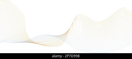 Wave line background with smooth shape. Beautiful wavy line on a white background. Horizontal banner template. Abstract futuristic template. Stock Vector