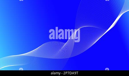 Wave line background with smooth shape. Beautiful wavy line on a white background. Horizontal banner template. Abstract futuristic template. Stock Vector