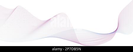 Wave line background with smooth shape. Beautiful wavy line on a white background. Horizontal banner template. Abstract futuristic template. Stock Vector