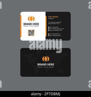 Business Card Template Design Stock Vector