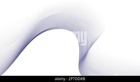 Wave line background with smooth shape. Beautiful wavy line on a white background. Horizontal banner template. Abstract futuristic template. Stock Vector