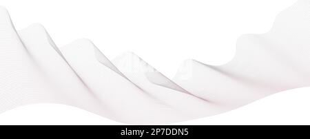 Wave line background with smooth shape. Beautiful wavy line on a white background. Horizontal banner template. Abstract futuristic template. Stock Vector