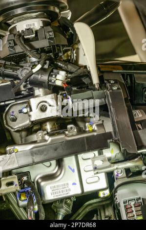 engine compartment and industrial motor Stock Photo