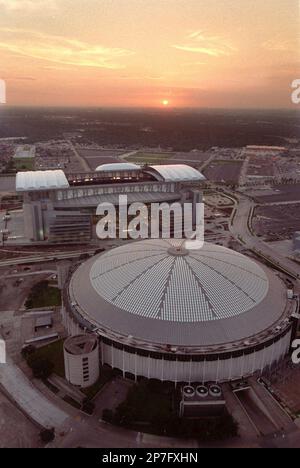 An aerial view of the Astrodome, Sunday, May 30, 2021, in Houston. The  stadium served as the home of the Houston Astros from 1965-99 and the  Houston Oilers from 1968-96 Stock Photo - Alamy