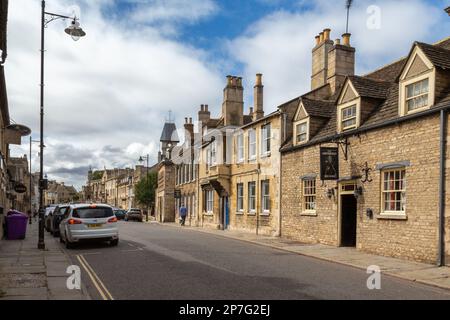 The Lord Burghley pub in Broad Street, Stamford, Lincolnshire. Stock Photo