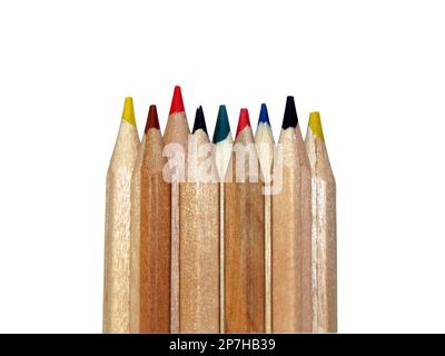 coloring pencils isolated on white Stock Photo