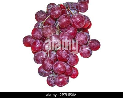 pink grapes isolated on white background Stock Photo
