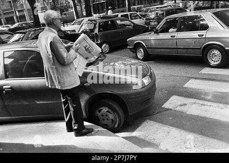 Archives 90ies: snapshot in Turin, Piémont, Italy, 1996 Stock Photo