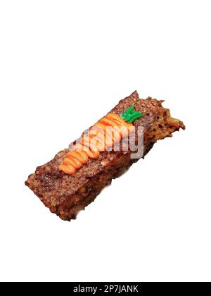 carrot cake isolated on white Stock Photo
