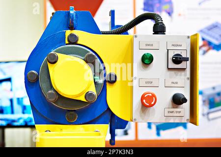 Control panel and part of industrial equipment Stock Photo