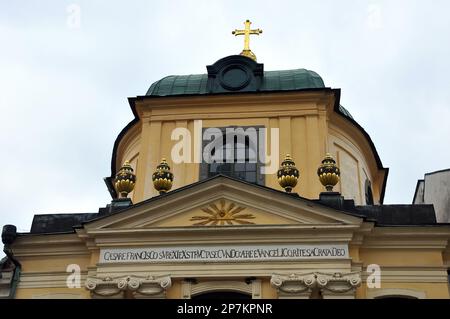 Evangelic church, Lutheran Church, Evanjelický kostol, Banská Štiavnica, Selmecbánya, Banská Bystrica region, Slovak Republic, Europe Stock Photo