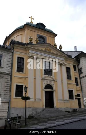 Evangelic church, Lutheran Church, Evanjelický kostol, Banská Štiavnica, Selmecbánya, Banská Bystrica region, Slovak Republic, Europe Stock Photo