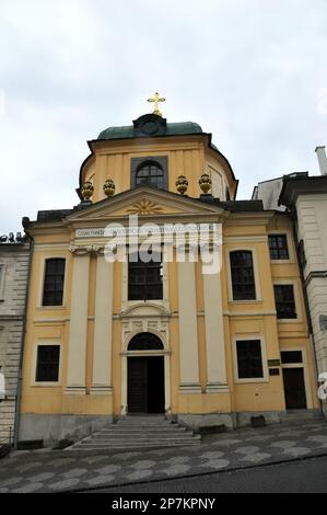 Evangelic church, Lutheran Church, Evanjelický kostol, Banská Štiavnica, Selmecbánya, Banská Bystrica region, Slovak Republic, Europe Stock Photo