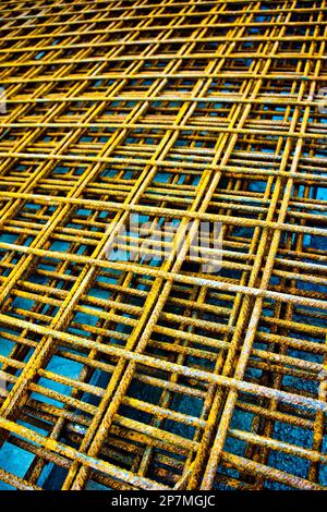 abstract background of industrial metal grid Stock Photo