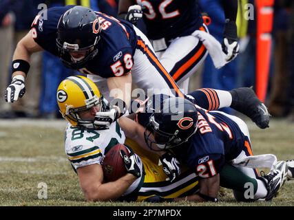 Tim Shaw during the Chicago Bears' summer training camp in Bourbonnais,  Ill., on Aug. 3, 2010. The former NFL linebacker announced on August 19  that he has ALS, amyotrophic lateral sclerosis. (Photo