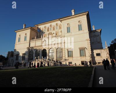 Galleria Borghese museum exterior  in late afternoon light. Rome, Lazio, Italy Stock Photo