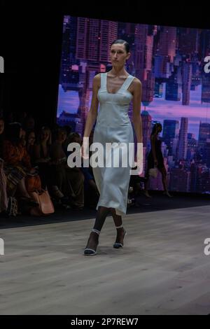 Melbourne, Australia - 6 Mar 2023, A model dressed by Aje walks the ...