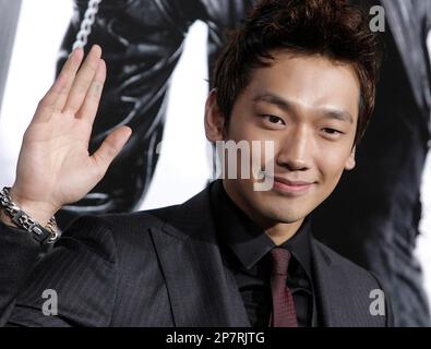 Rain Raizo The Premiere of 'Ninja Assassin' held at Grauman's