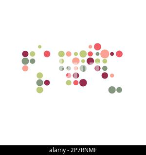 World Map Silhouette Pixelated generative pattern illustration Stock Vector