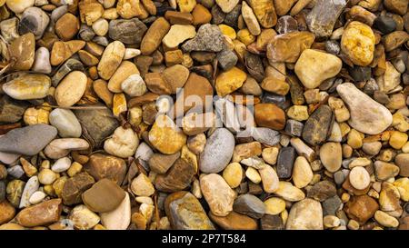 Textured Background of Multi-colored Gravel Stock Photo