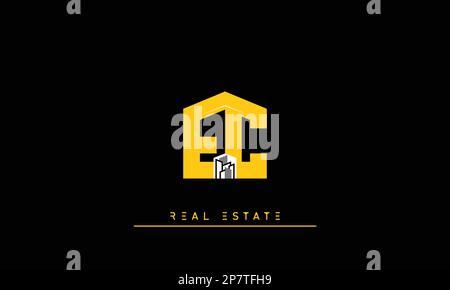 Real Estate letters Initials Monogram logo EC , CE Stock Vector