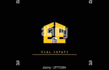 Real Estate letters Initials Monogram logo EE Stock Vector