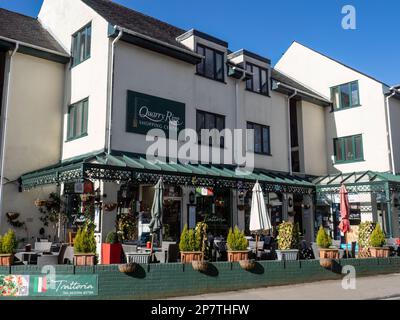 07.03.2023 Windermere, Cumbria, UK.Quarry Rigg Shopping Centre comprises of 16 shops and currently houses national retailers Stock Photo