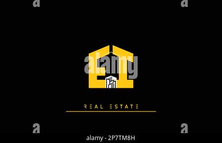 Real Estate letters Initials Monogram logo EI , IE Stock Vector