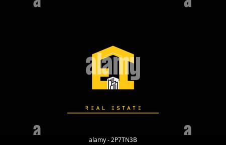 Real Estate letters Initials Monogram logo EI , IE Stock Vector