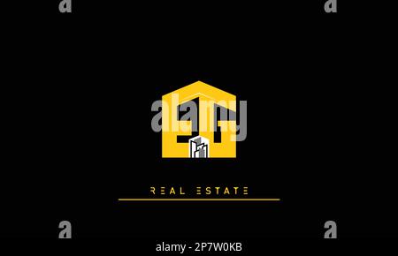Real Estate letters Initials Monogram logo EG , GE Stock Vector